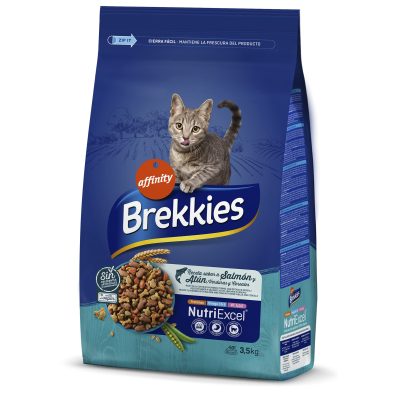 Brekkies Pienso para Gatos con Salmón, Atún y Verduras 3,5kg – ¡Un Menú Delicioso para tu Gato! 😻